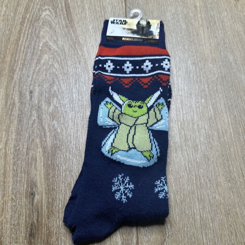 Star Wars Mandalorian 'The Child' Angel Winter‎ Snowflake Holiday Unisex Socks